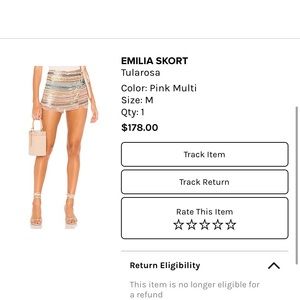 Tularosa sequined skort size medium